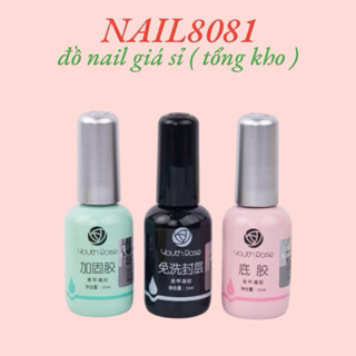  Base top cứng móng Hoa Hồng   hàng dập nắp chổi trắng   bộ liên kết sơn gel 