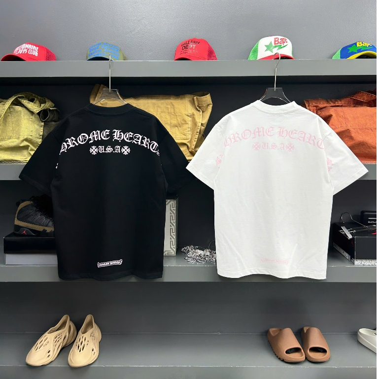Áo thun Chrome Hearts chữ hồng - Full tag