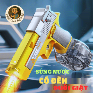   SIÊU PHẨM  Súng nước Có ĐÈN hot trend 2025 súng điện tự động áp lực cao đồ chơi trẻ em ngoài trời quà tặng sinh nhật 
