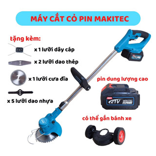 Máy cắt cỏ pin mini cầm tay MAKITEC 1800W động cơ lõi đồng cắt cỏ cây tiện lợi bảo hành 12 tháng