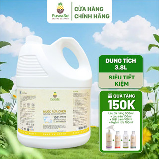 Nước Rửa Chén Bát Fuwa3e Hữu Cơ Enzyme Sinh Học Organic 3.8L An Toàn Cho Bé Bảo Vệ Da Tay