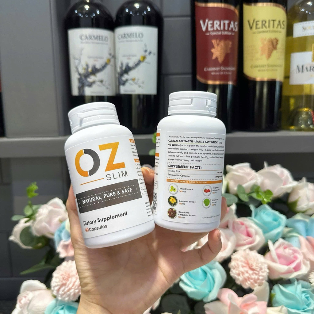 Viên uống giảm cân OZ Slim Natural, Pure & Safe 40 viên của Mỹ