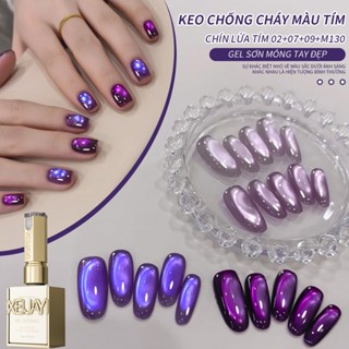 XEIJAYI 15ml Sơn móng tay dạng gel mắt mèo dòng tím mới lâu trôi  phù hợp cho những người yêu thích nghệ thuật làm móng