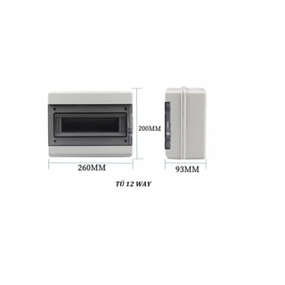 [Hàng cao cấp] Tủ điện nhựa chống nước 3-15 module