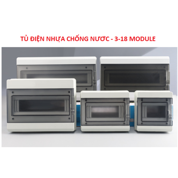 [Hàng cao cấp] Tủ điện nhựa chống nước 3-15 module