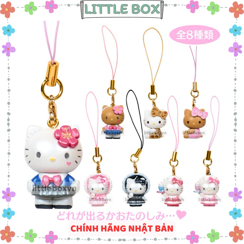 [Chính hãng Nhật - Sẵn] Hello Kitty Lovely Frill Trading Mascot Strap 2- Móc khoá nhân phẩm Hello Ki