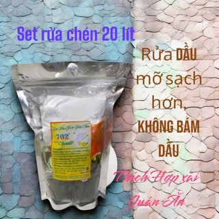 Bộ Kit Nguyên Liệu Tự Pha Nước Rửa Chén 20 Lít, Đậm Đặc Sạch Dầu Mỡ Hương Chanh. Set 20 Lít