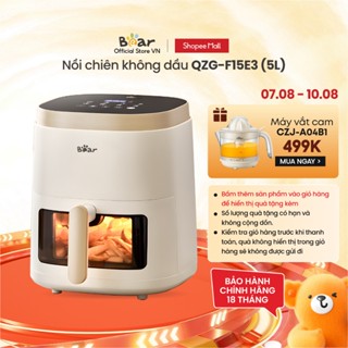 (TẶNG MÁY VẮT CAM) Nồi Chiên Không Dầu 5L Bear QZG-F15E3 - Hàng Chính Hãng