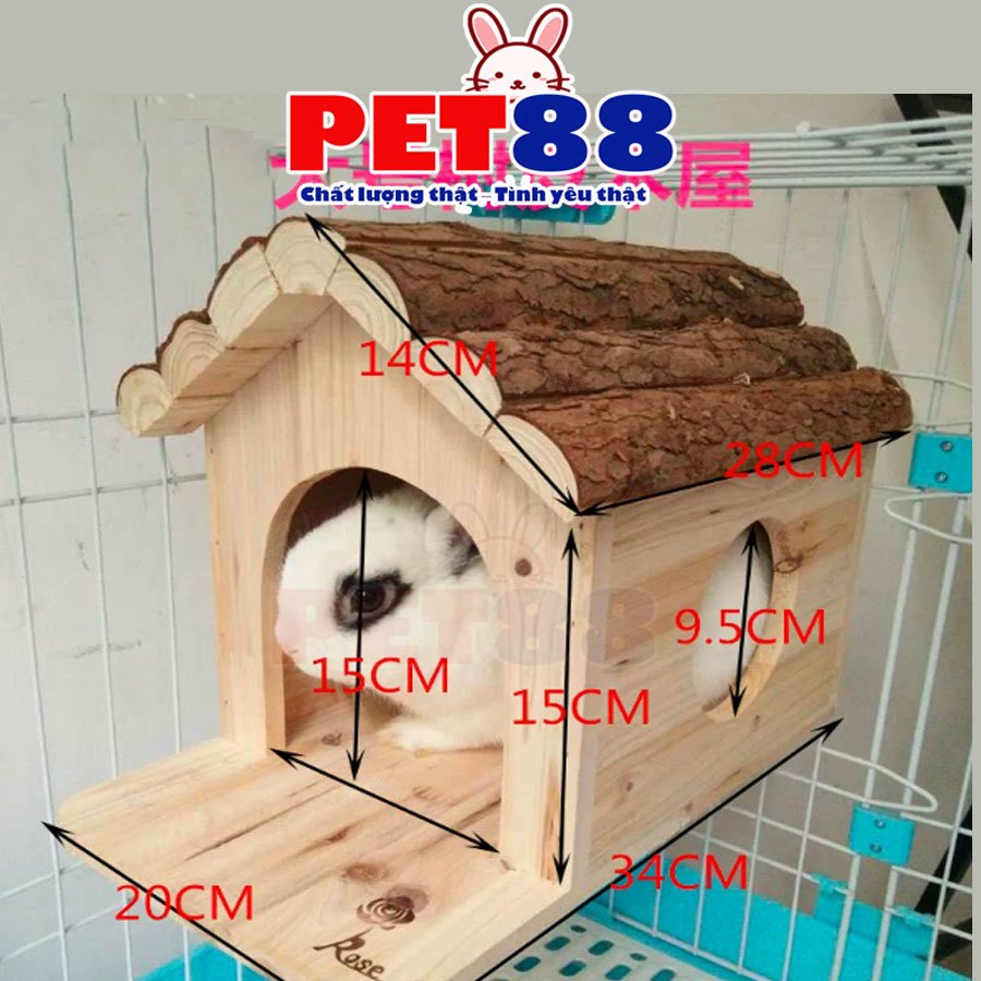 Nhà ngủ cho thỏ chuột lang bọ ú thú cưng vừa và nhỏ - PET88