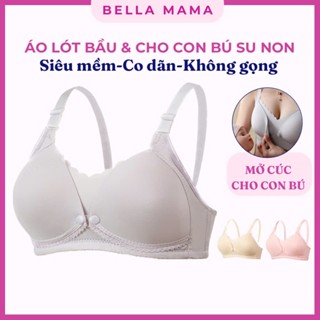 Áo Ngực Bầu Bú Bella Mama  Áo Lót Cho Con Bú Su Non Không Gọng Không Viền Mỏng Mềm Nhẹ Thấm Hút Rất Tốt - A13