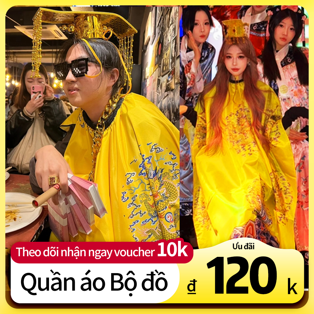 Cosplay Áo Long Bào Hài Hước Quà Sinh Nhật Mũ Rồng Troll Bạn Gái Bạn Thân Hài Hước Độc Lạ Lầy Lội