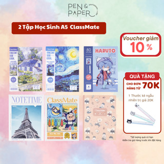 2 Cuốn Tập Học Sinh A5 VANGOGH Classmate, Vở Ô Ly Giấy Dày Phù Hợp Cho Học Sinh Miền Nam