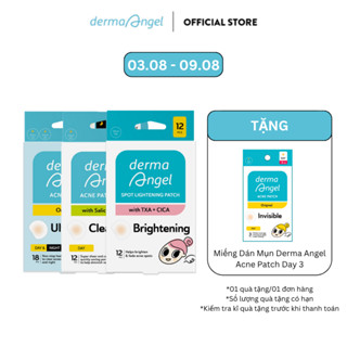 Combo 3 Miếng Dán Mụn - Derma Angel Acne Patch Mix 18, Salicylic Acid Day 12, Spot Lightening 12