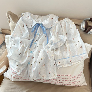 Bộ Đồ Ngủ Nữ Dáng Rộng My Melody Dễ Thương, Vải Cotton Đũi Co Dãn, Mặc Nhà Mùa Hè Mát Mẻ – Pyjamas Cute Yellow Me