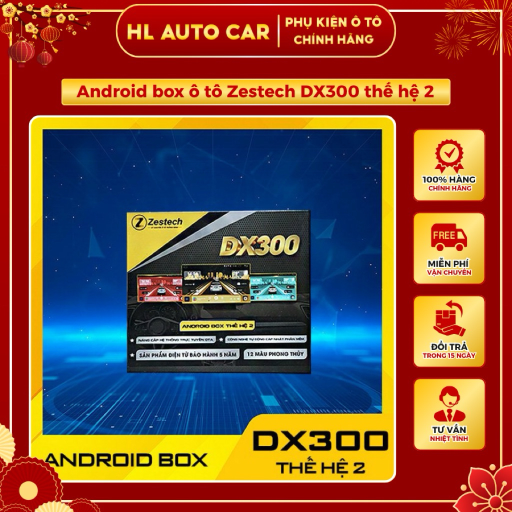 Android box Zestech DX300 thế hệ 2 dành cho ô tô(Tặng Cam Hành Trình + Sim 4G)