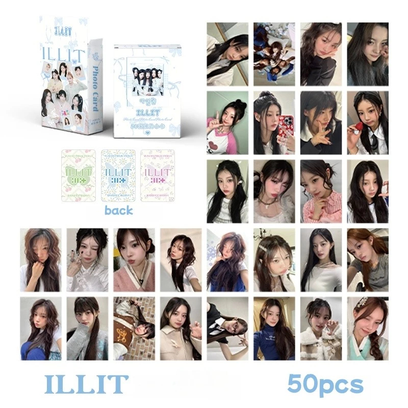 Card ILLIT WONHEE LOMO 50 Card SUPER REAL ME Mini Album Bưu Thiếp Bộ Sưu Tập KPOP Ngoại Vi KH1