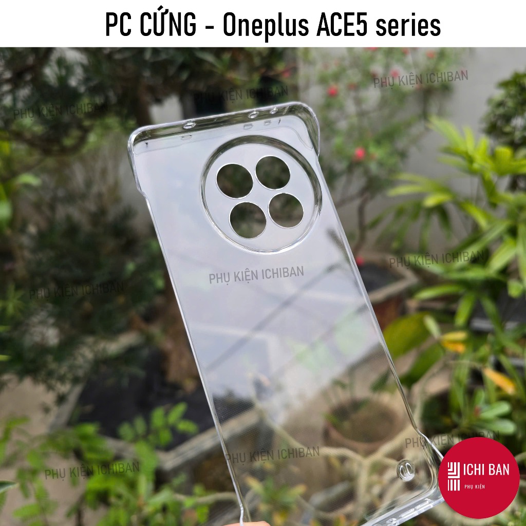 Ốp Lưng KHÔNG VIỀN Oneplus ACE 5 Pro/ ACE 5, Oneplus ACE 5 Ultra Trong Suốt Nhựa PC Cứng Không Ố Vàn