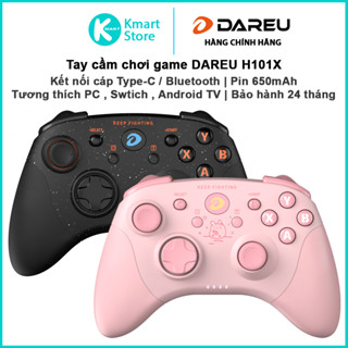  Tay cầm chơi game không dây DAREU H101X | Dual Mode Type-C   Bluetooth | Pin 650mAh | Bảo hành 2 năm 
