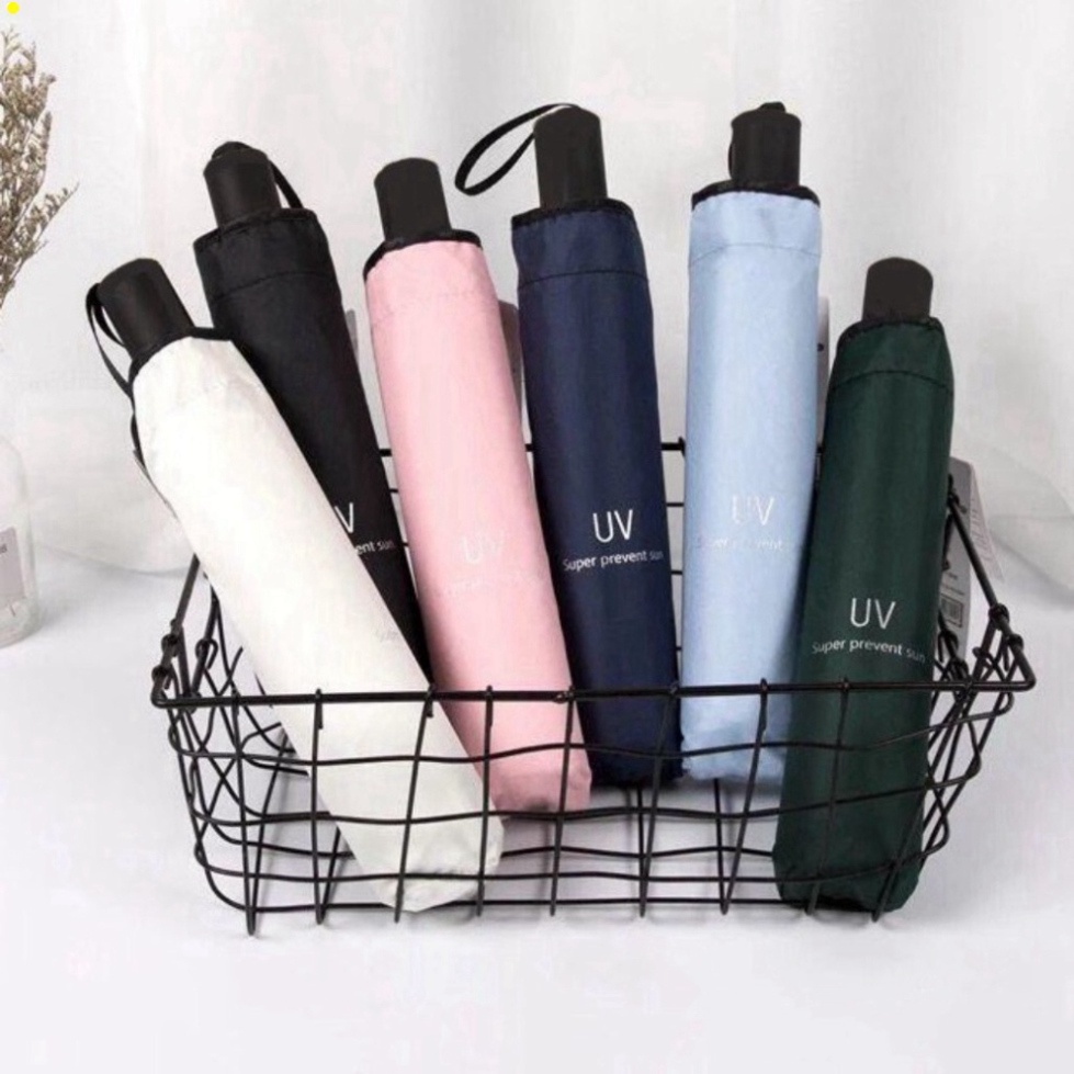 Ô che nắng chống tia UV, dù che mưa che nắng cầm tay gấp gọn, kiểu dáng, màu sắc bắt mắt ( Chính Hãng )