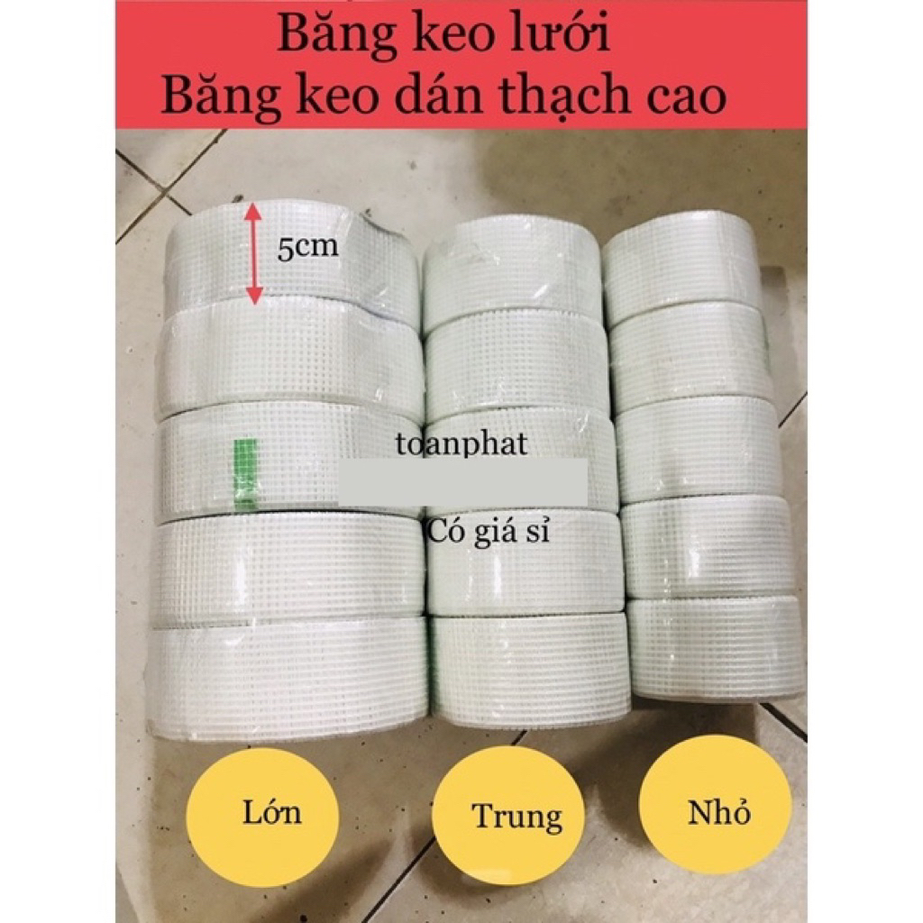 [1 cuộn] Băng keo lưới dán trần thạch cao