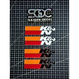 Tem Sticker DTF K&N USA - Dán Lọc Gió, Pô E - 2 Màu Sắc |SGDC - 1 Cái/Cặp|