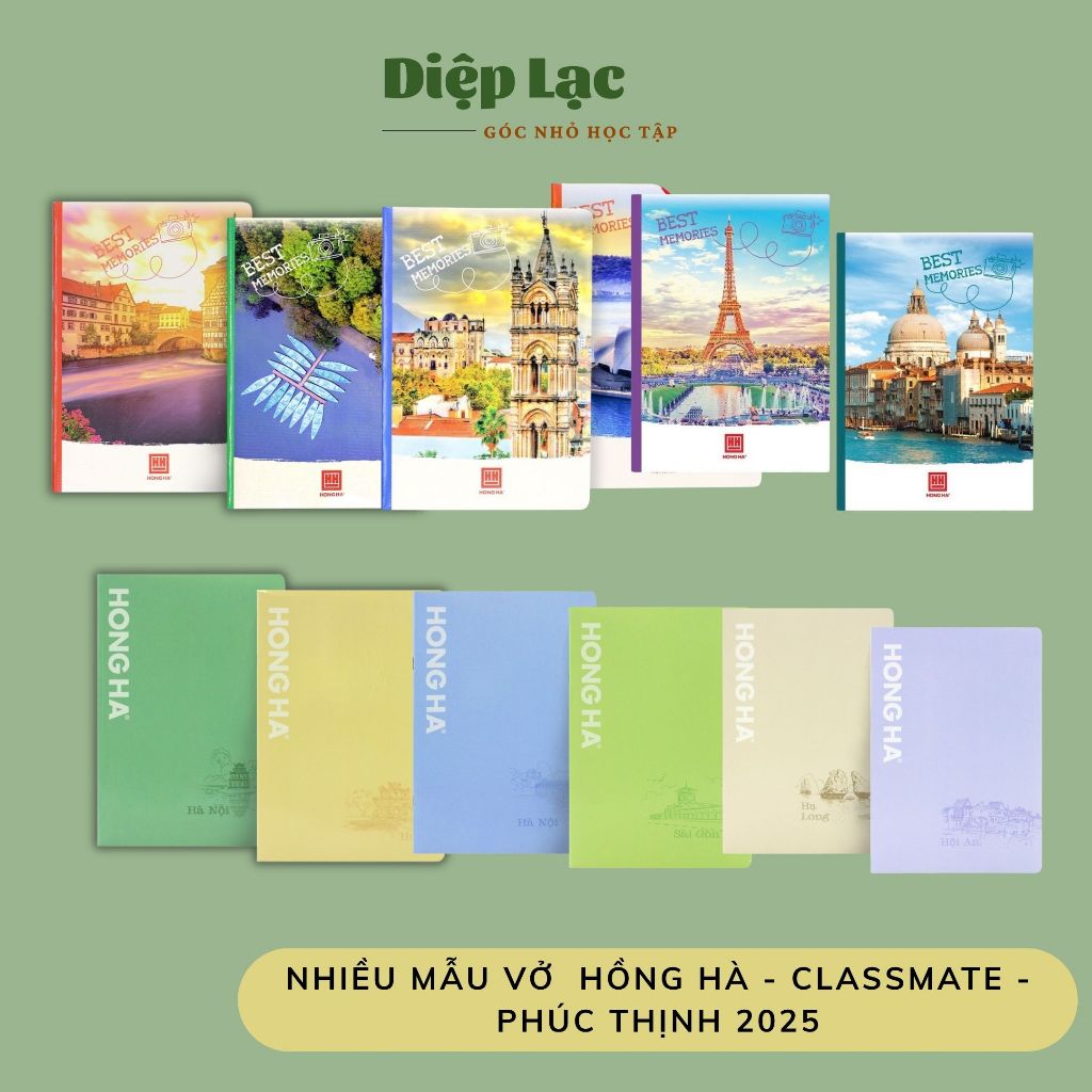 (Lốc 𝟓q) nhiều mẫu Vở kẻ ngang Bốn mùa Hồng Hà, Phúc Thịnh, Classmate 72tr đến 300tr vpp Diệp Lạc