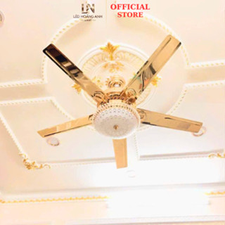 Quạt Trần Đèn 5 Cánh Thép Hiện Đại Động Cơ DC Siêu Tiết Kiệm Điện,6 Tốc Độ GIó Có Đảo Chiều_ HOÀNG ANH LIGHTING