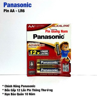 Pin AA Panasonic Alkaline 1.5V LR6T Loại Tốt Hàng Chính Hãng