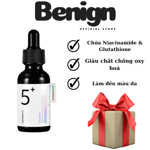 [CHÍNH HÃNG] Serum Numbuzin no 5 Sáng Da Mờ Thâm Nám Numbuzin No.5 Vitamin Concentrated - Serum Dưỡn