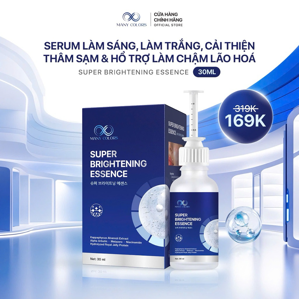 Tinh Chất SERUM SUPER BRIGHTENING ESSENCE 30ml - Hỗ Trợ Làm Trắng Sáng Da, Dưỡng Ẩm, Cải Thiện Thâm 