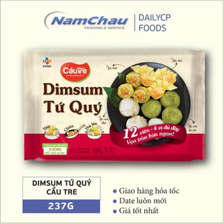 Dimsum Tứ Quý Cầu Tre 237g/12 viên mix 4 vị [HN giao hàng hỏa tốc]