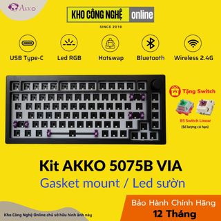 Bàn phím cơ AKKO 5075B Plus-S / 5075B Plus Dracula Castle (Multi-modes / RGB  / Gasket mount)