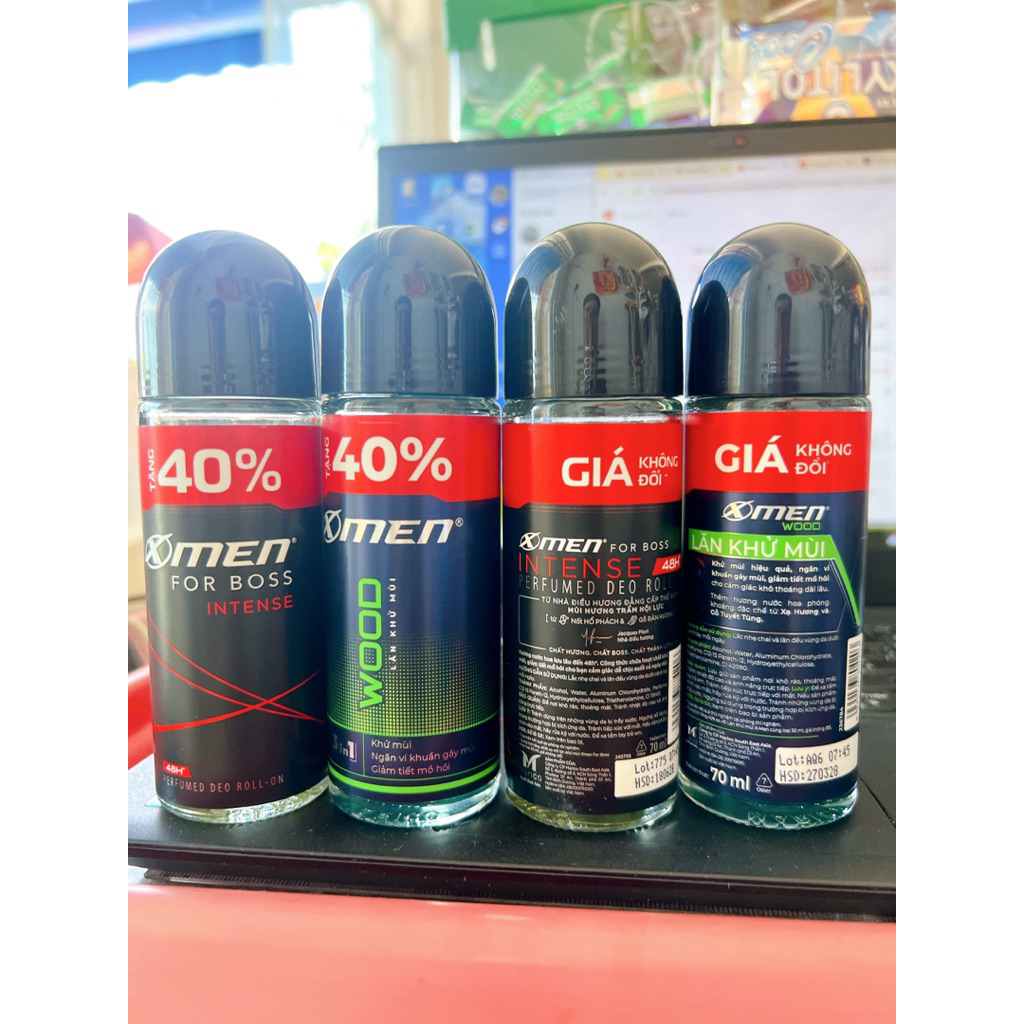 Lăn Khử Mùi Xmen For boss, Xmen Wood 50ml (tặng thêm 20ml)