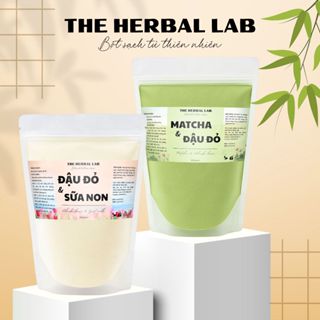 [Tặng bột Vitamin C] Bột Đậu Đỏ Trà Xanh, Đậu Đỏ Sữa Non - Giúp tẩy tế bào, dưỡng sáng và đều màu da