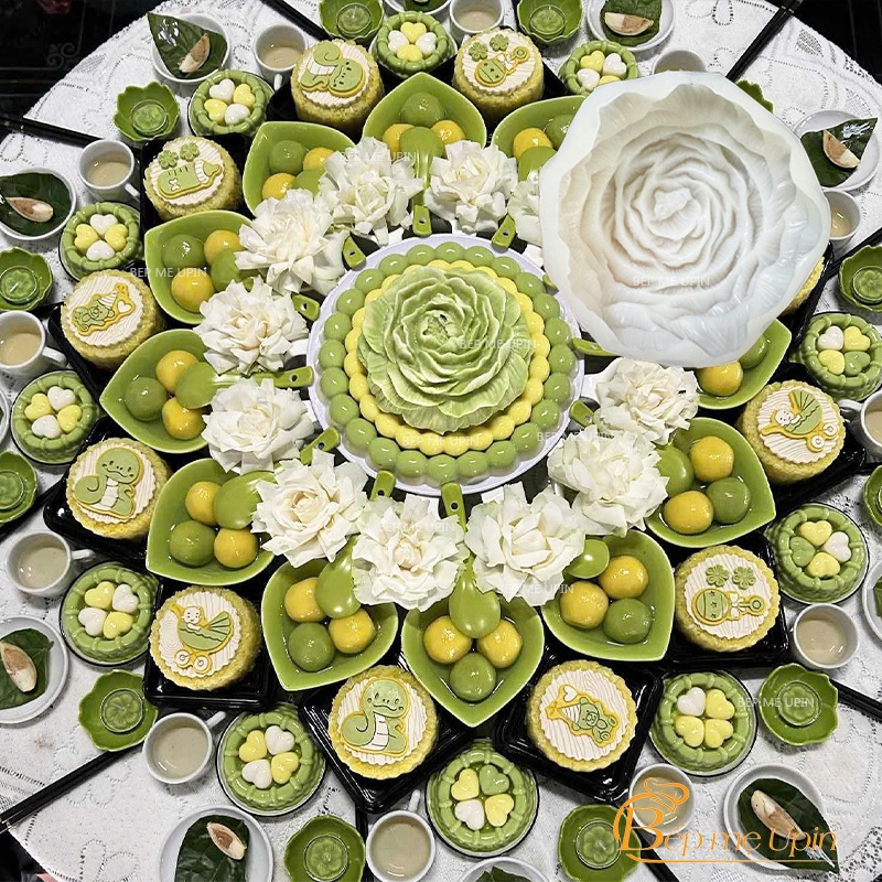 Khuôn silicon hoa mẫu đơn trà bá 16,5cm mã TB3 mới 2025