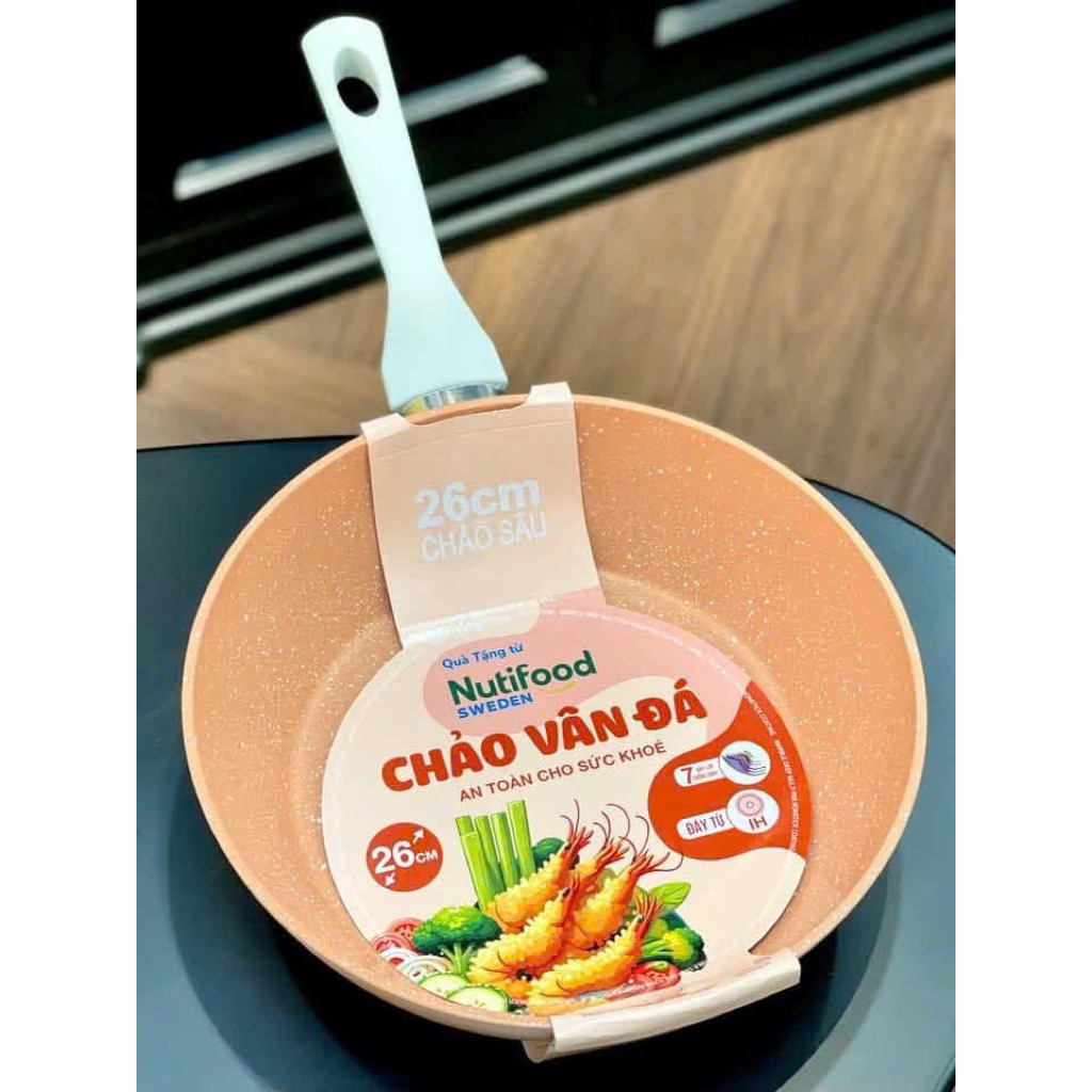 CHẢO VÂN ĐÁ GREEN COOK ĐÁY TỪ 26CM - CHẢO CAO CẤP