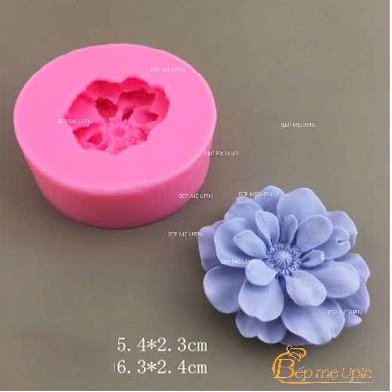 Khuôn silicon hoa mẫu đơn MD55 khuôn hoa gel khuôn rau câu