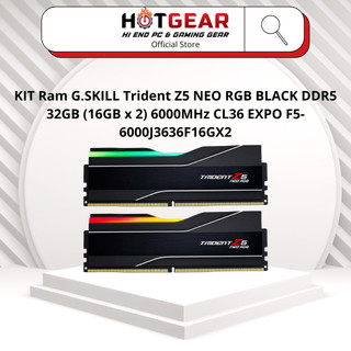  KIT Ram G.SKILL Trident Z5 NEO RGB BLACK DDR5 32GB  16GB x 2  6000MHz CL36 EXPO F5-6000J3636F16GX2 