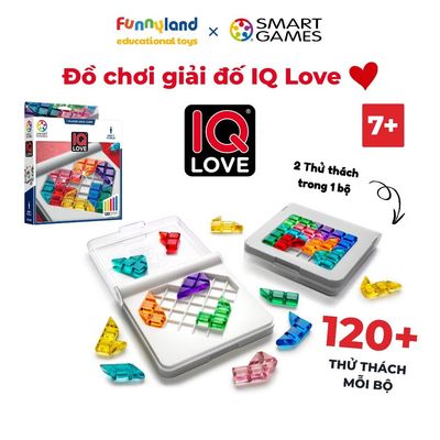 Đồ chơi trí tuệ SmartGames IQ Love - Thử thách thông minh giúp bé phát triển tư duy logic từ 7 tuổi
