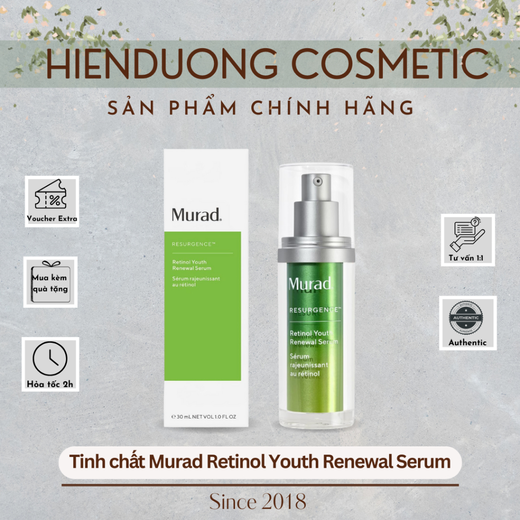 [Đại lý chính hãng] Tinh chất Murad Retinol Youth Renewal Serum 30ml | Công nghệ Tri-Active tái tạo 