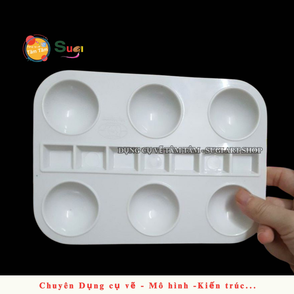 [ Sugi art shop ] Vĩ pha màu đơn 13 lỗ , Pallet pha màu , vĩ pha màu giá rẻ