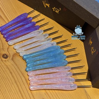   CẦN TĂNG SIZE  Kim móc Jinlan cán nhựa resine bling bling đầu kim mẫu mới 