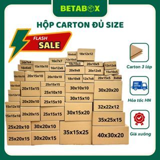 COMBO 100 Hộp carton đóng hàng - Size TO - Giá Xưởng - BetaBox