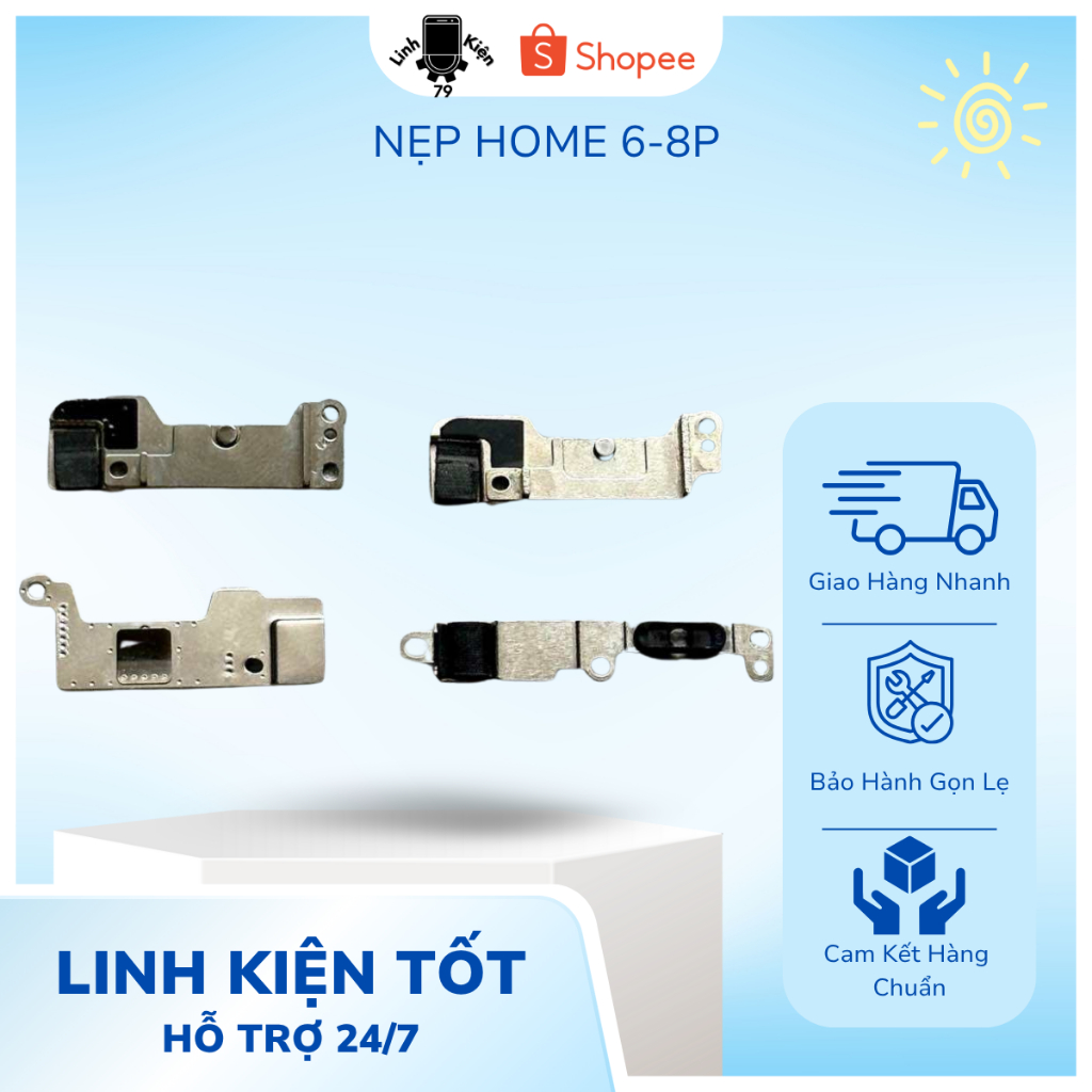 Nẹp Home Các Mã 6G-8P , Nẹp Phím Home Cho Điện Thoại