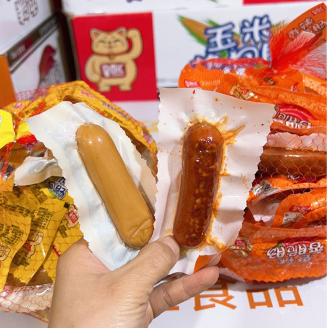 Combo 10 Chiếc Xúc Xích Ngô - Cay Mèo 28gr Ăn Liền