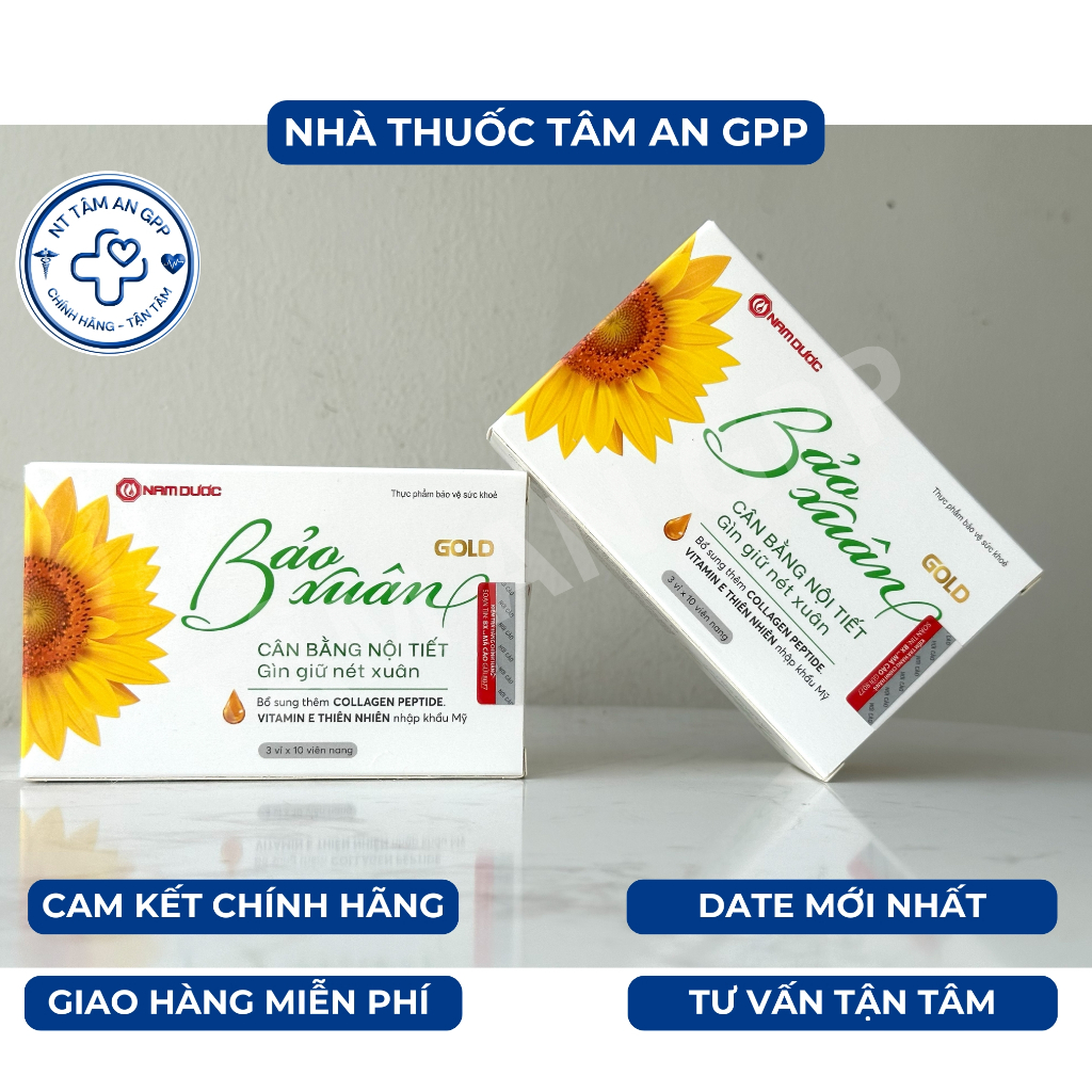 Combo 2 hộp Bảo Xuân Gold (Vàng) ⚡Date 2028 mẫu mới nhất - Bổ sung nội tiết tố nữ