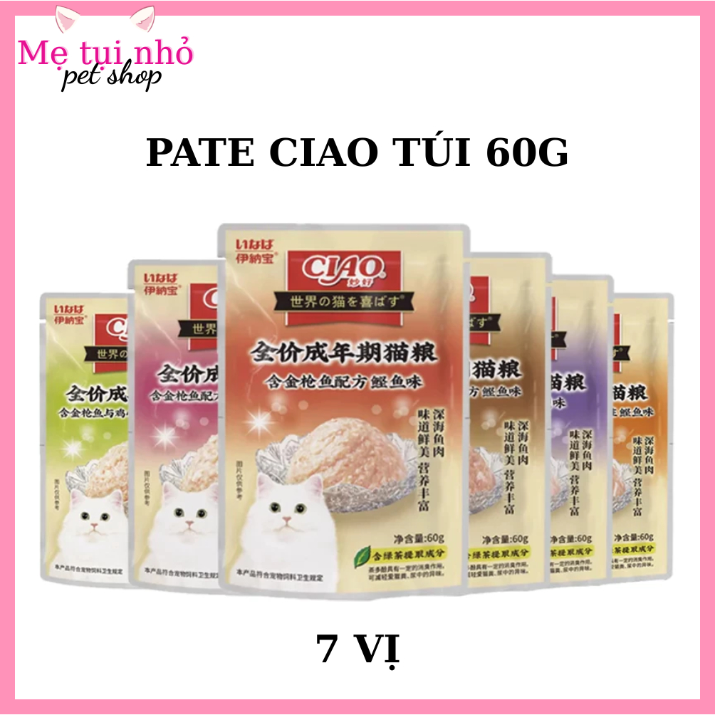 Pate Ciao gói 60g dành Cho Mèo