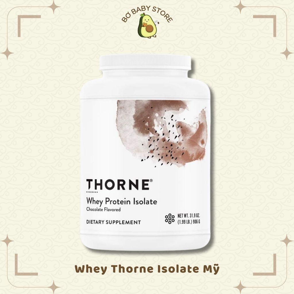 Whey Protein Isolate Thorne Mỹ 906g (BAY AIR - ĐỦ BILL)