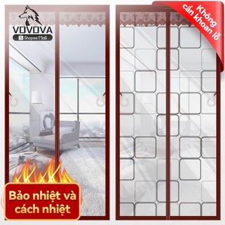  Rèm Cửa Ngăn Lạnh VOVOVA - PVC Trong Suốt Chống Muỗi Ngăn Mùi Bếp Dán Tường Dễ Dàng 