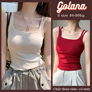  Áo 2 Dây  sợi Bún Áo hai dây CÓ MÚT ĐỆM quai Nhỏ Ôm Body Dáng Croptop Quyến Rũ Bl33  có bigsize  